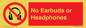 No Earbuds or Headphones